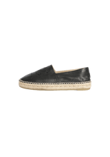 INTERLOCKING CC LOGO LEATHER ESPADRILLES 37.5