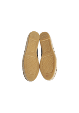 INTERLOCKING CC LOGO LEATHER ESPADRILLES 37.5