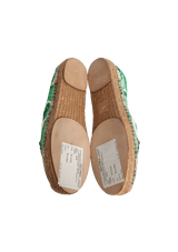 CRYSTAL EMBELLISHMENTS FLAT ESPADRILLES 37