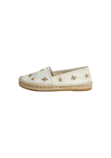 BEE STAR LEATHER ESPADRILLES 35