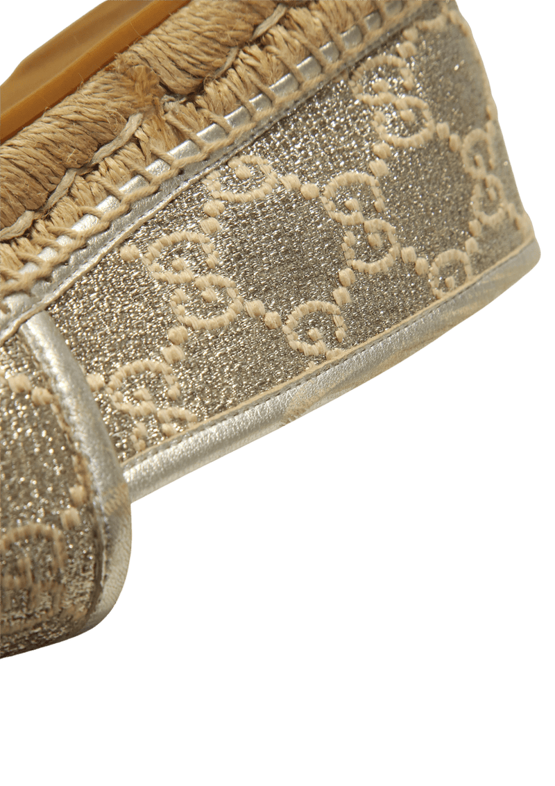 GG METALLIC ESPADRILLES 38.5