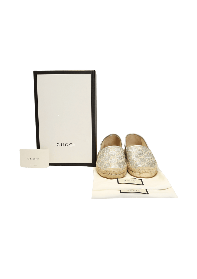 GG METALLIC ESPADRILLES 38.5