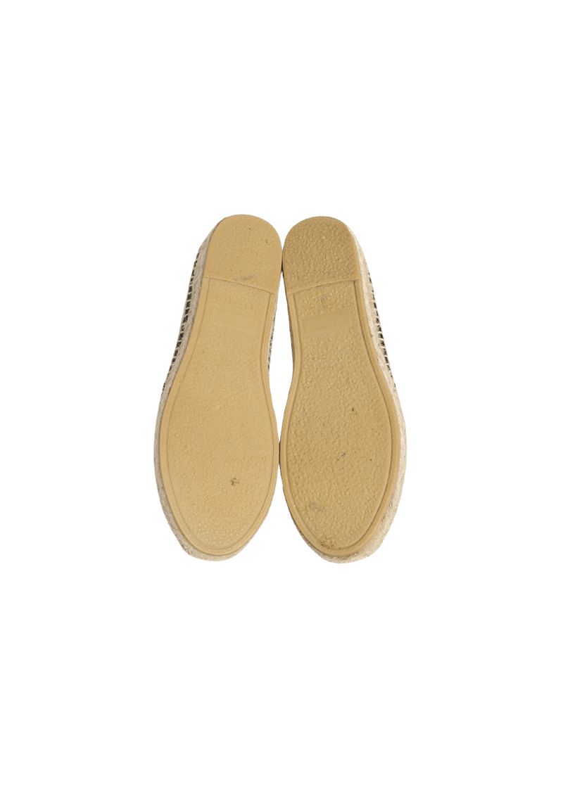 LEATHER MONOGRAM ESPADRILLES 35.5