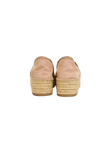 SATIN CRYSTAL EMBELLISHMENTS ESPADRILLES 37