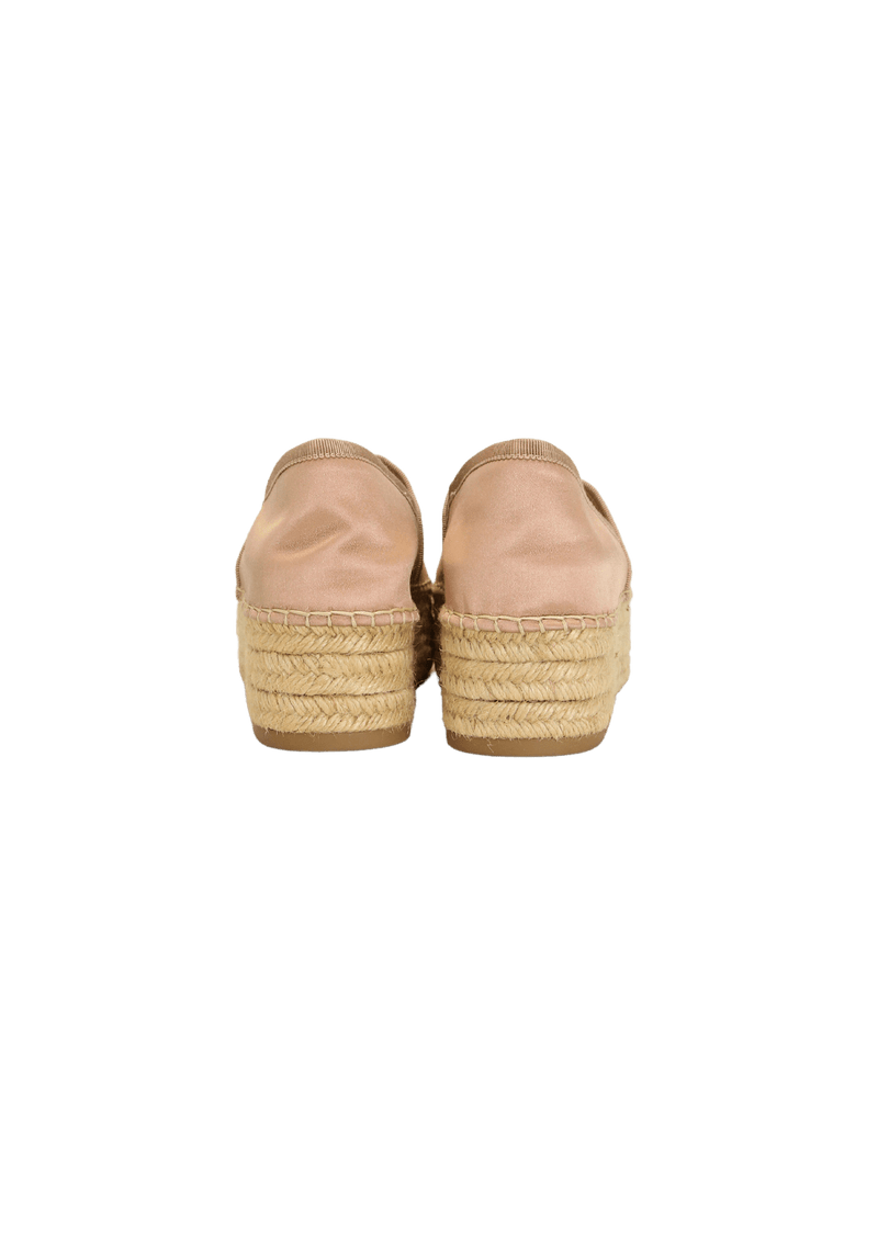 SATIN CRYSTAL EMBELLISHMENTS ESPADRILLES 37