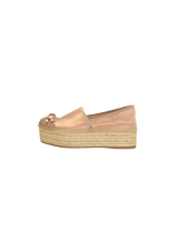 SATIN CRYSTAL EMBELLISHMENTS ESPADRILLES 37