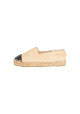 INTERLOCKING CC LOGO LEATHER ESPADRILLES 37.5