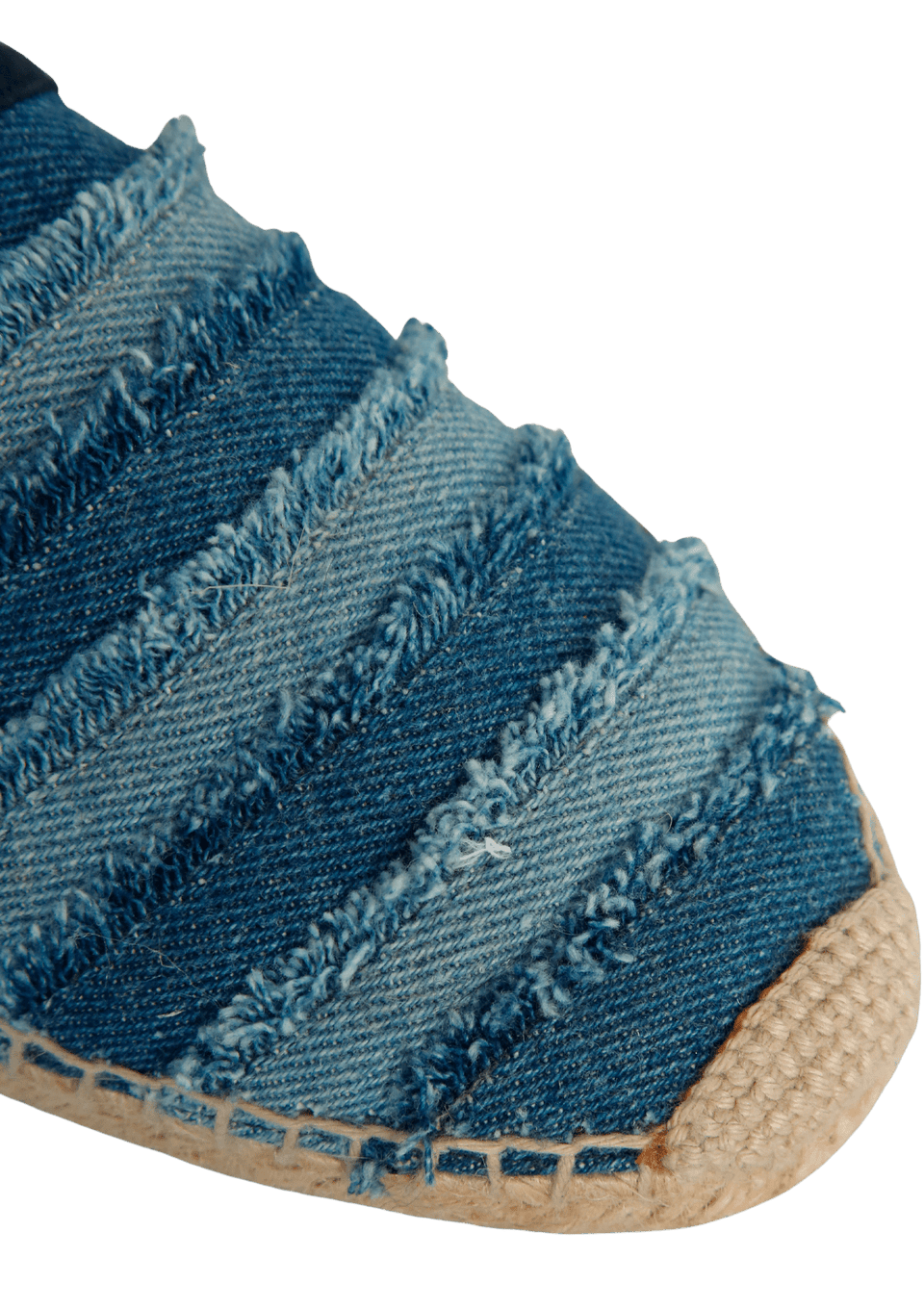 STRIPED DISTRESSED ACCENTS ESPADRILLES 36.5