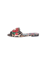 CRYSTAL EMBELLISHMENTS FLAT SANDALS 36