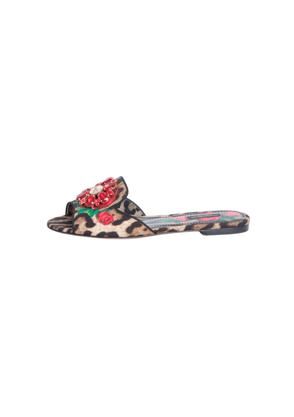CRYSTAL EMBELLISHMENTS FLAT SANDALS 36