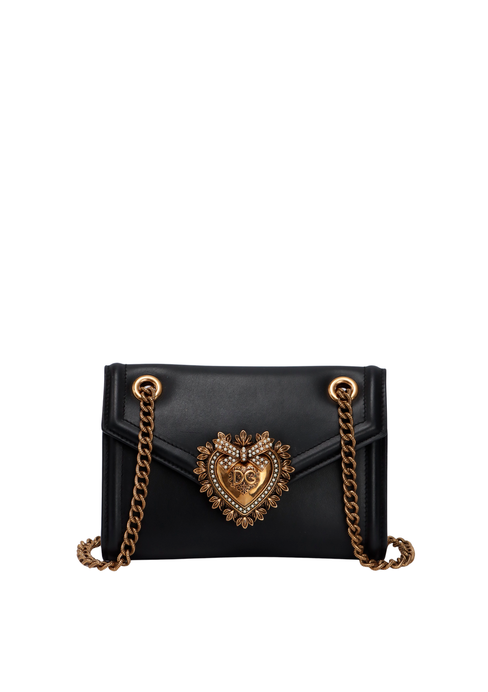BOLSA DOLCE & GABBANA DEVOTION WALLET ON CHAIN BAG PRETO ORIGINAL