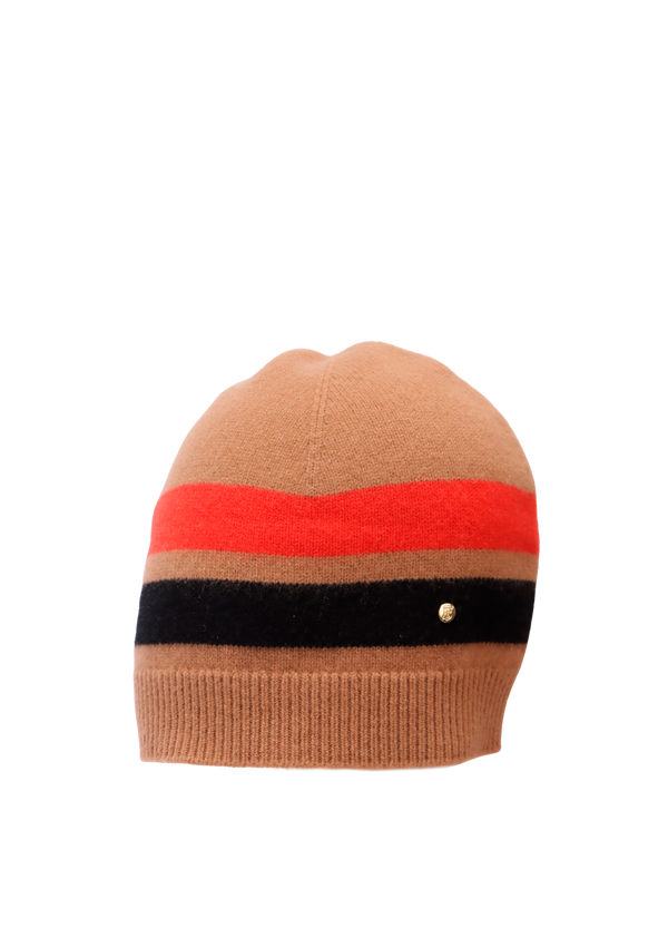 STRIPED KNIT BEANIE