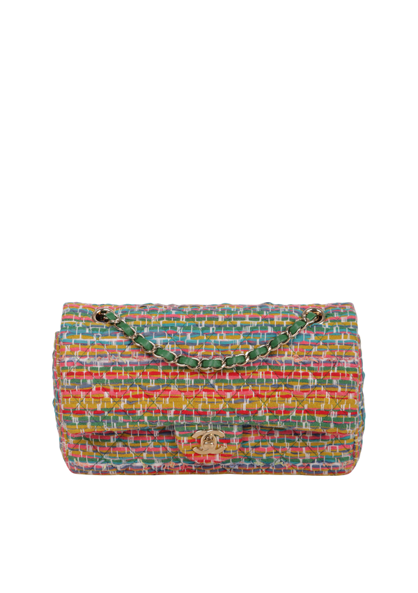MEDIUM CLASSIC DOUBLE FLAP TWEED