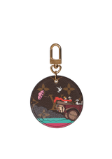 MONOGRAM ILLUSTRE TRANSATLANTIC CHARM AND KEYCHAIN