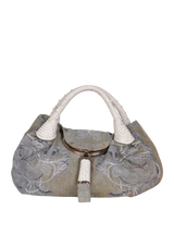 DENIM EMBROIDERED SPY BAG