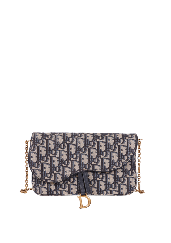 SMALL OBLIQUE SADDLE WALLET ON CHAIN