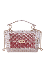 MEDIUM ROCKSTUD SPIKE QUILTED PVC