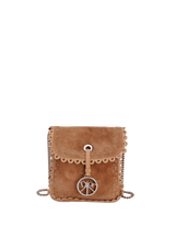 VINTAGE SUEDE PEACE AND LOVE BAG