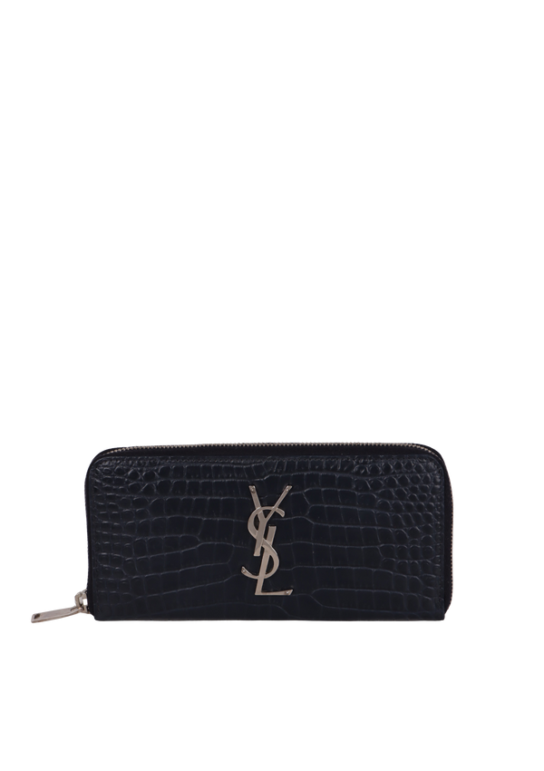 CROCODILE EMBOSSED CASSANDRE CONTINENTAL WALLET