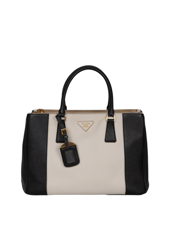 SAFFIANO LUX DOUBLE ZIP GALLERIA BICOLOR