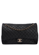 XXL TRAVEL CLASSIC SINGLE FLAP LAMBSKIN BAG