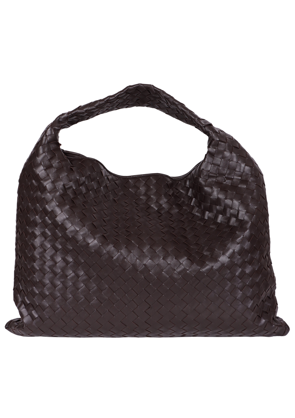 BOLSA BOTTEGA VENETA LARGE INTRECCIATO HOP BAG MARROM ORIGINAL