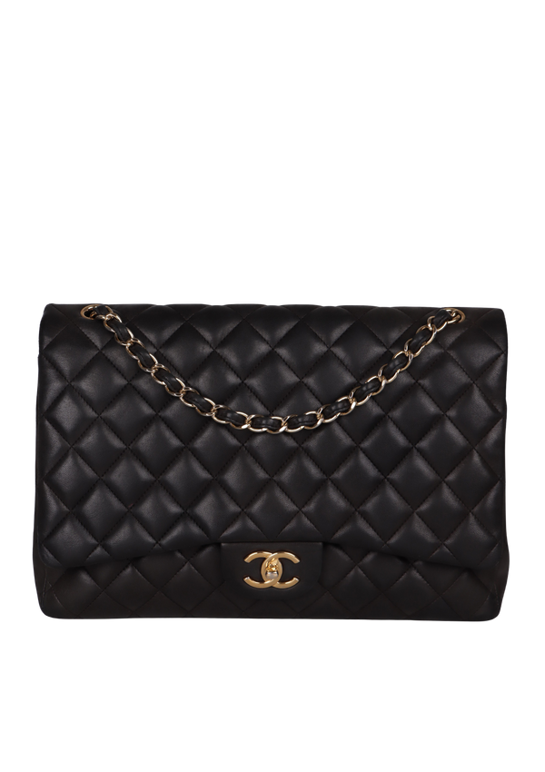 MAXI CLASSIC DOUBLE FLAP LAMBSKIN