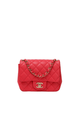 MINI SQUARE CLASSIC SINGLE FLAP LAMBSKIN