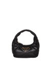 MINI NAPPA TOPSTITCHED HOBO BAG