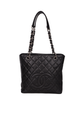 PETITE TIMELESS SHOPPING TOTE CAVIAR