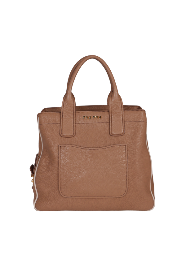 VITELLO FRONT POCKET TOTE