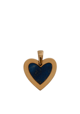 VINTAGE LAZULI HEART 18K PENDANT
