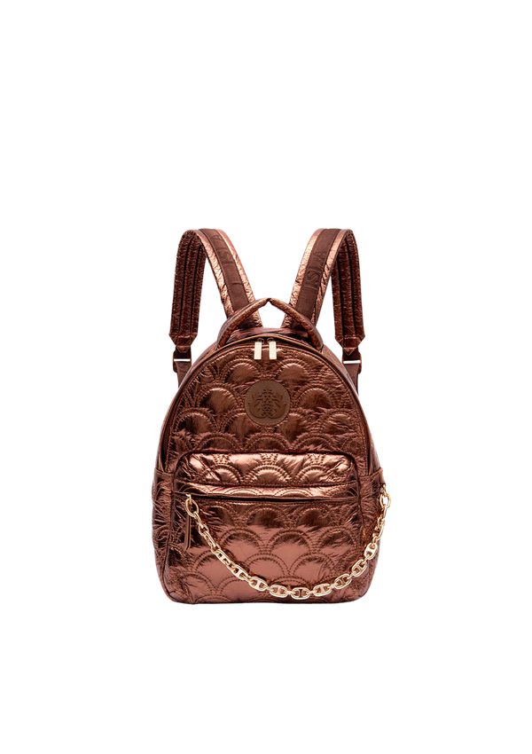MOCHILA PUFFER NYLON BRONZE