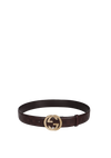 GUCCISSIMA INTERLOCKING G LOGO BELT