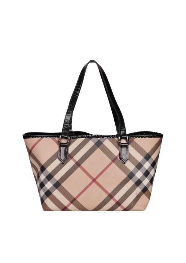 NOVA CHECK TOTE BAG