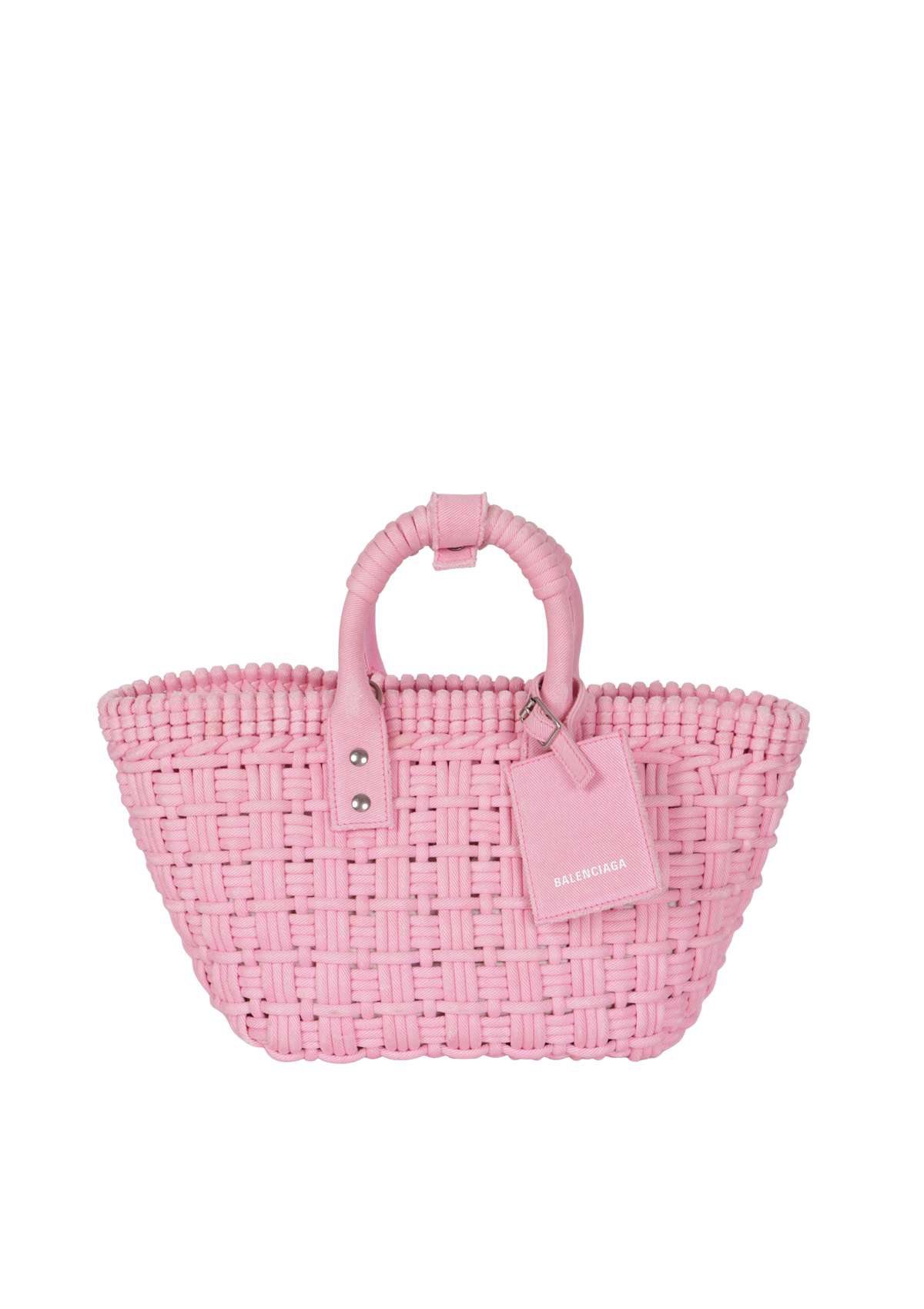 BOLSA BALENCIAGA DENIM XS BISTRO BASKET BAG ROSA ORIGINAL – Gringa