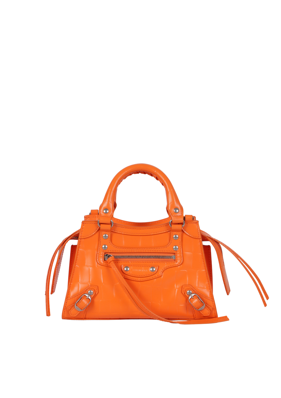 BOLSA BALENCIAGA MINI NEO CLASSIC CROCO EMBOSSED BAG LARANJA BOLSA BALENCIAGA MINI NEO CLASSIC CROCO EMBOSSED BAG LARANJA