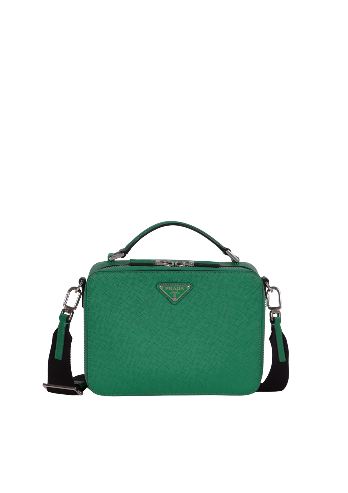 BOLSA PRADA SAFFIANO LUX BRIQUE HANDLE BAG VERDE ORIGINAL – Gringa