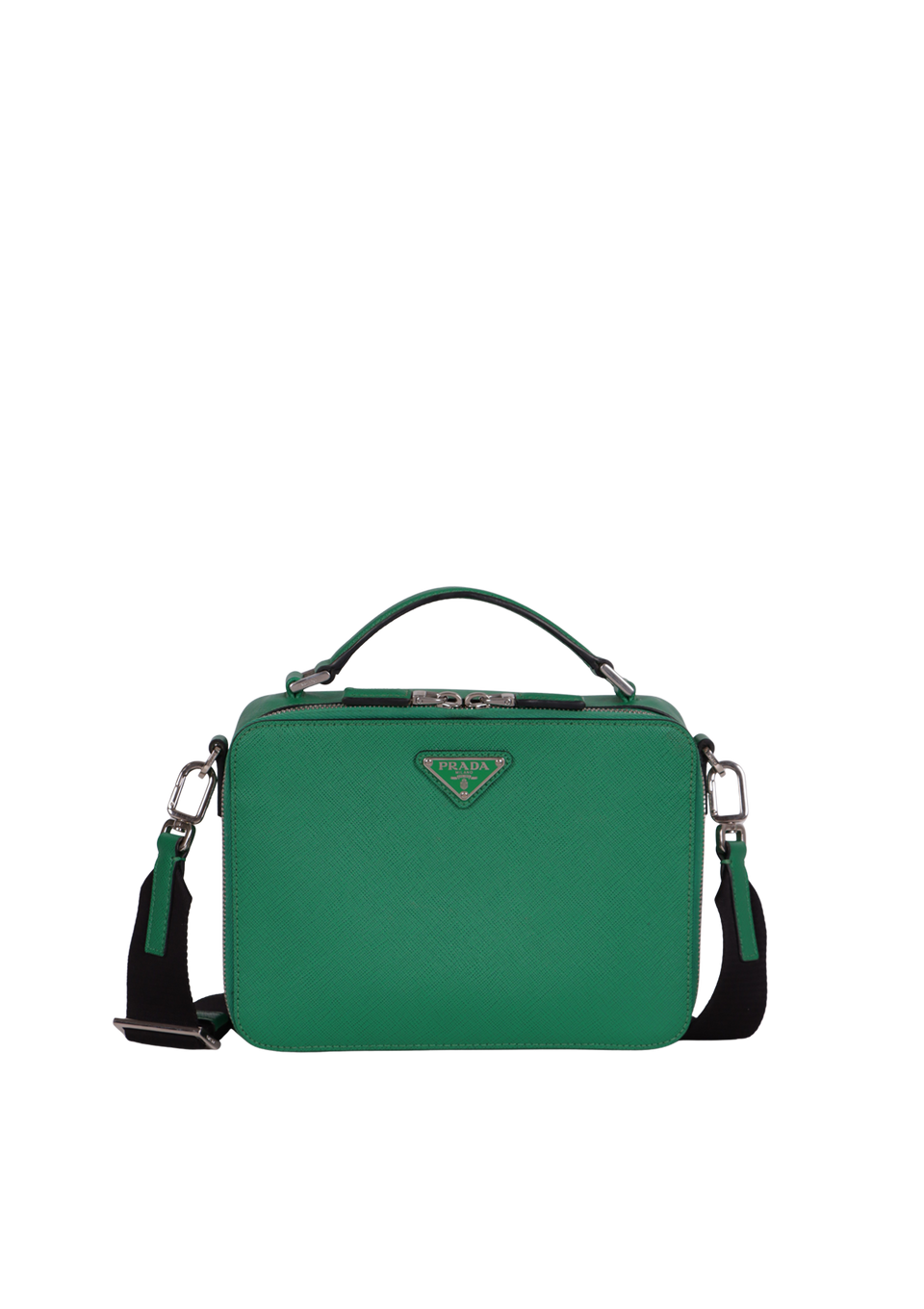 BOLSA PRADA SAFFIANO LUX BRIQUE HANDLE BAG VERDE ORIGINAL – Gringa