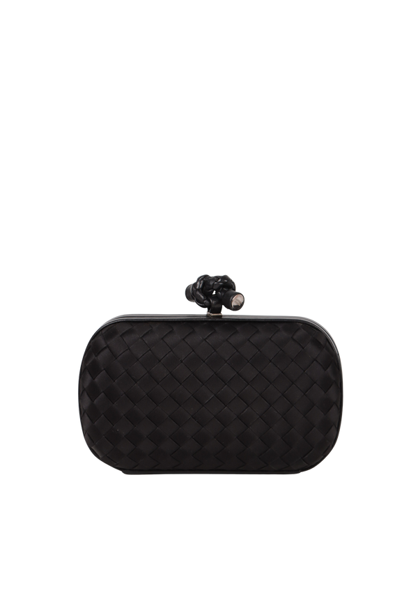 INTRECCIATO SATIN KNOT CLUTCH