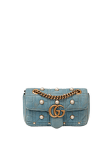 DENIM PEARL GG MARMON MINI BAG