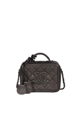 SMALL CC FILIGREE VANITY CASE CAVIAR