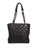 PETITE TIMELESS SHOPPING TOTE CAVIAR