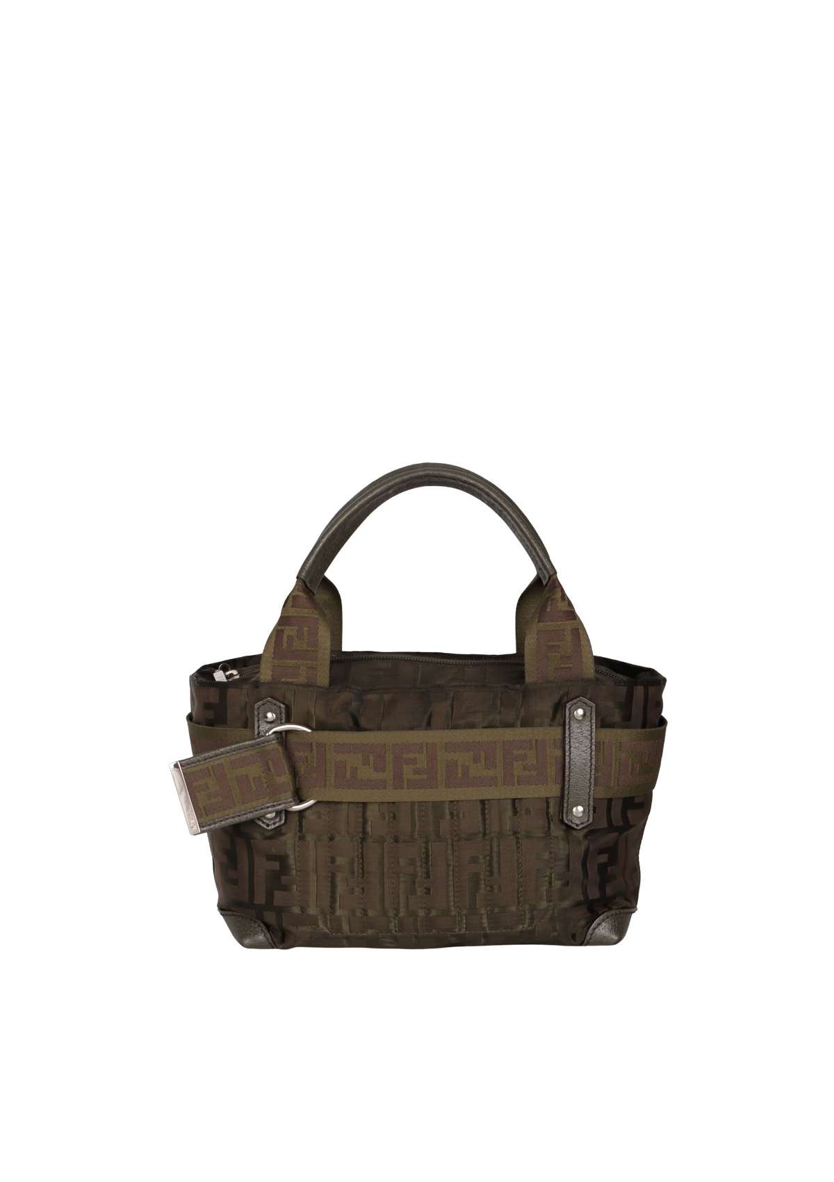 ゆき BOLSA FENDI ZUCCA ZIP CODE SHOULDER BAG VERDE ORIGINAL – Gringa