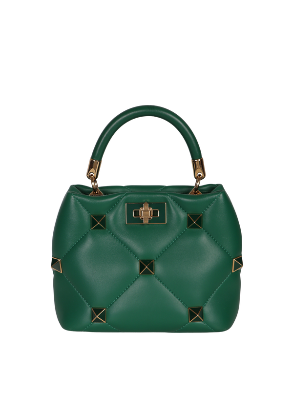 ROMAN STUD TOP HANDLE BAG