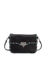 MEDIUM ROLLING ROCKSTUD FLAP BAG