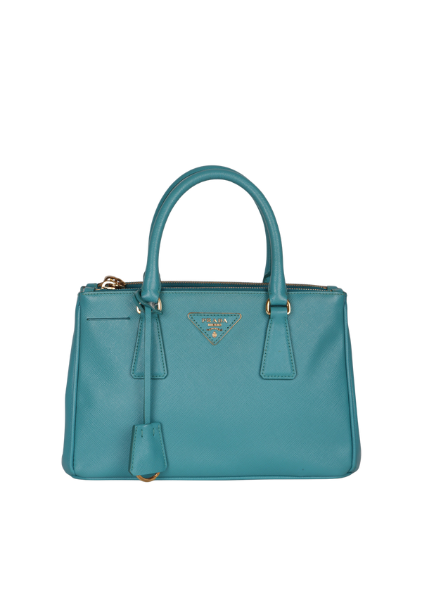 SMALL SAFFIANO LUX DOUBLE ZIP GALLERIA