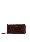 CROCODILE EMBOSSED ZIP WALLET