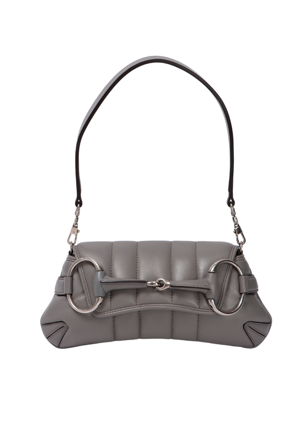 LEATHER SMALL HORSEBIT CHAIN BAG