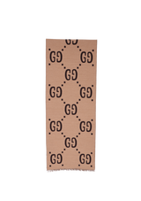 GG JACQUARD WOOL SILK SCARF